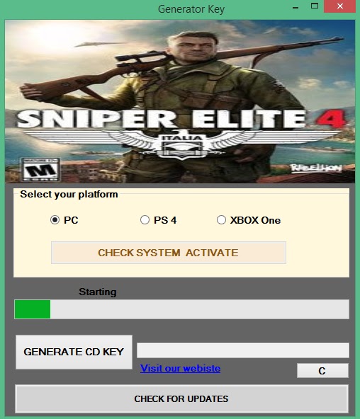 Sniper Elite 4 Key Generator Download